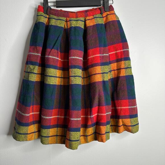 Peerless Sportswear Dresses & Skirts - Peerless Sportswear Plaid Skirt Womens 26 Waist Multi Color EUC Vintage Pleated
